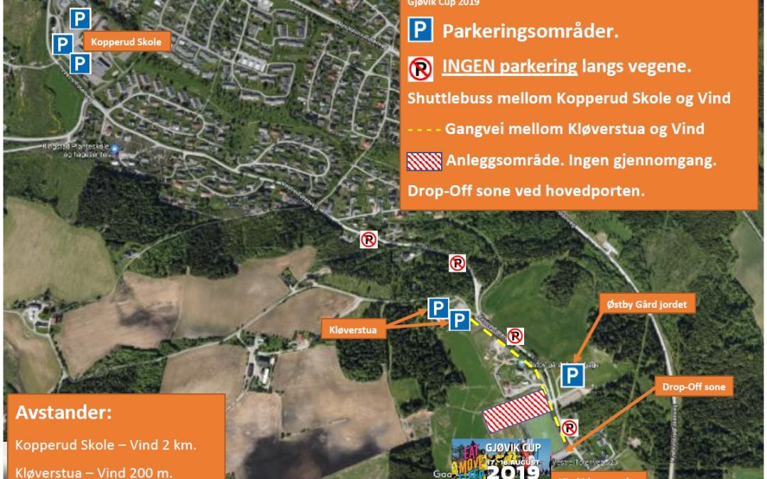 Gjøvik Cup 2019 – Trafikk og Parkering informasjon